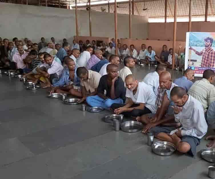Meal served to ashram residents